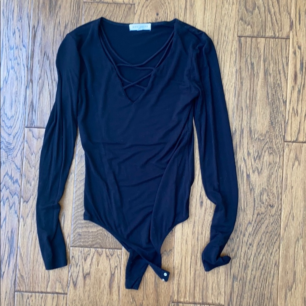 Revolve long sleeve top- black xs